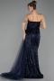 Abendkleid Lang Marineblau ABU4772