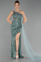 Abendkleid Lang Minzgrün ABU4772