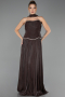 Abendkleid Lang Chiffon Braun ABU6707