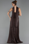 Abendkleid Lang Chiffon Braun ABU6707