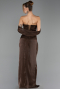 Abendkleid Lang Chiffon Braun ABU6692
