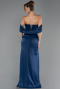 Abendkleid Lang Chiffon Marineblau ABU6692
