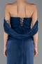 Abendkleid Lang Chiffon Marineblau ABU6692