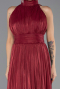 Abendkleid in Übergröße Lang Chiffon Weinrot ABU6699