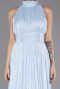 Abschlusskleid Lang Chiffon Eisblau ABU6706