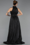 Abschlusskleid Lang Chiffon Schwarz ABU6706