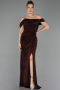 Abendkleid Lang Braun ABU6696