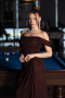 Abendkleid Lang Braun ABU6696