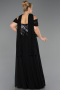 Abendgarderobe in Großen Größen Lang Chiffon Schwarz ABU6717