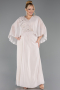 Abendkleid in Übergröße Lang Chiffon Beige ABU6725