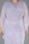 Abendkleid in Übergröße Lang File Lila ABU6728
