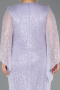 Abendkleid in Übergröße Lang File Lila ABU6728