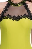 Uzun Fıstık Yeşili Abiye Elbise C7105
