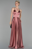 Abendkleid Lang Satin Altrosa ABU1458