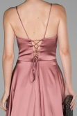 Abendkleid Lang Satin Altrosa ABU1458