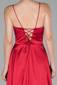 Abendkleid Lang Satin Rot ABU1458