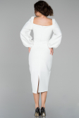 Partykleid Midi Weiß ABK916