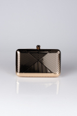 Abendtasche Metall Gold V674