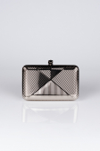 Abendtasche Metall Silber V674