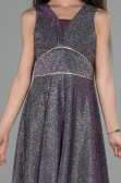 Abendkleid für Kinder Lang Pflaume ABU777
