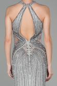 Designer Abendkleid im Meerjungfrau-Stil Lang Silber ABU975