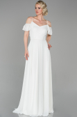 Abendkleid Lang Weiß ABU1600