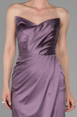 Abendkleid im Meerjungfrau-Stil Lang Satin Lavendel ABU1609