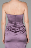 Abendkleid im Meerjungfrau-Stil Lang Satin Lavendel ABU1609