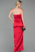 Abendkleid im Meerjungfrau-Stil Lang Satin Rot ABU1609