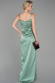 Abendkleid Satin Lang Türkis ABU564