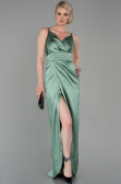 Abendkleid Satin Lang Türkis ABU564