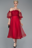 Abendkleid Midi Rot ABK971