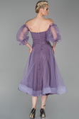 Abendkleid Midi Lila ABK971