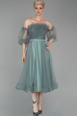 Abendkleid Midi Minzgrün ABK971