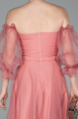 Abendkleid Midi Altrosa ABK971