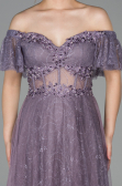 Abendkleid Lang Spitze Lavendel ABU1666