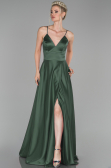 Abendkleid Lang Satin Khaki ABU1458