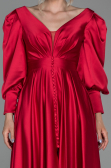 Abendkleid Lang Satin Rot ABU1695