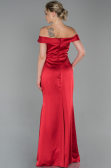 Abendkleid Lang Satin Rot ABU1713