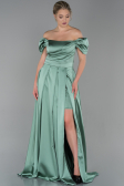 Abendkleid Lang Satin Türkis ABU1716