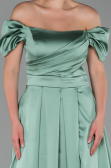 Abendkleid Lang Satin Türkis ABU1716