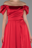 Abendkleid Lang Satin Rot ABU1716