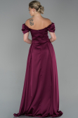 Abendkleid Lang Satin Pflaume ABU1716
