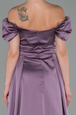 Abendkleid Lang Satin Lavendel ABU1716