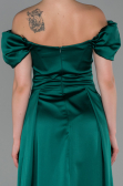 Abendkleid Lang Satin Smaragdgrün ABU1716