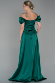 Abendkleid Lang Satin Smaragdgrün ABU1716