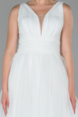 Abendkleid Lang Weiß ABU1727
