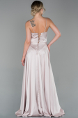 Abendkleid Lang Satin Puder ABU1458