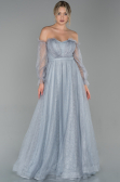 Abendkleid Lang Grau ABU1730