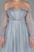 Abendkleid Lang Grau ABU1730